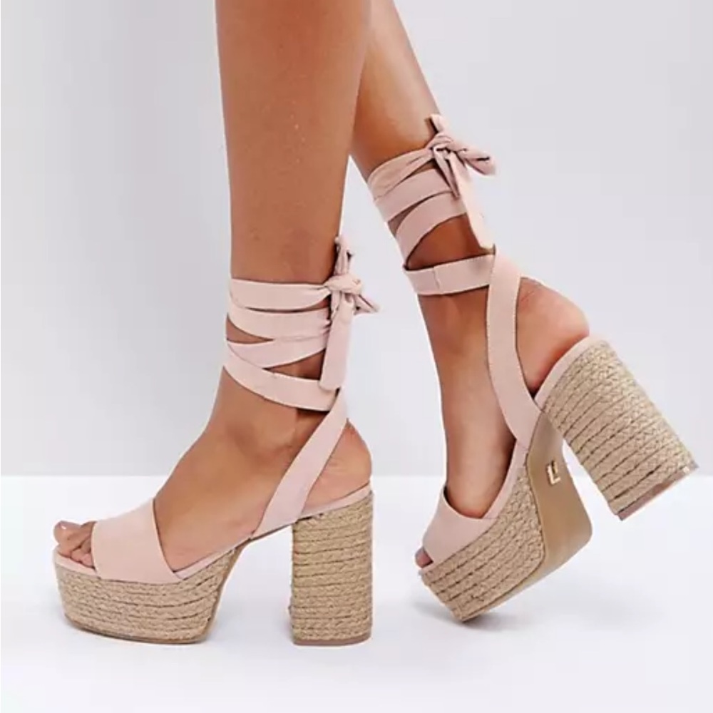Blush platform espadrille